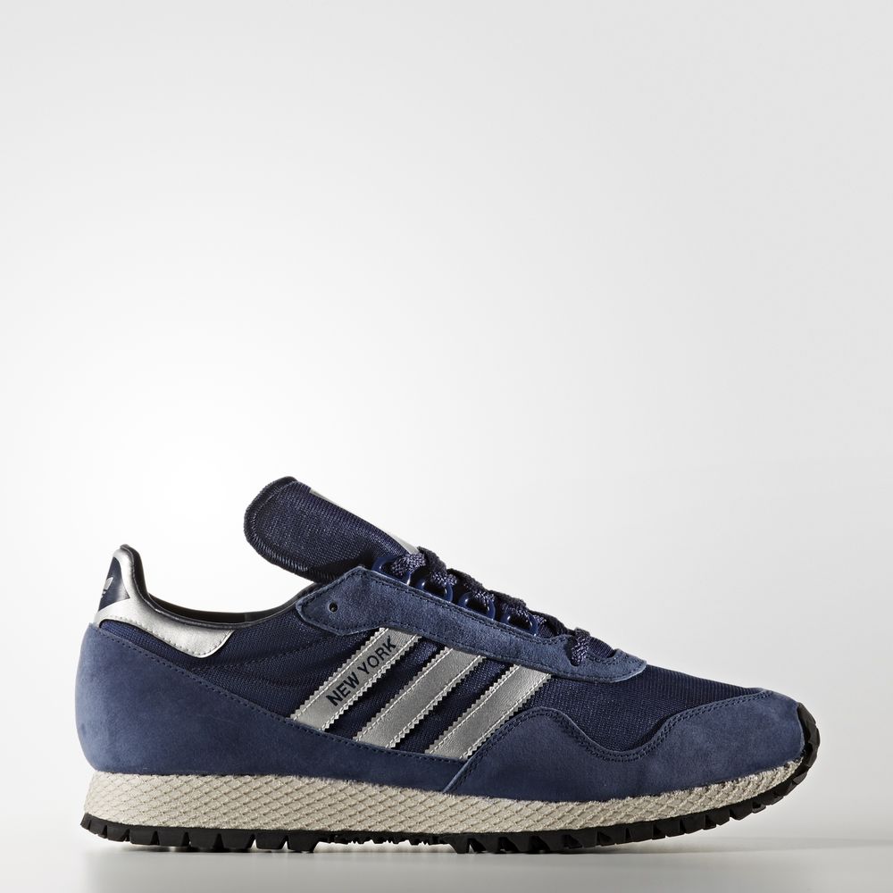 Adidas New York - Originals ανδρικα - Βαθυ Μπλε/Ασημι/Σκουρο Μπλε,Μέγεθος: EU 36 – 54 2/3 (314EXWKB)